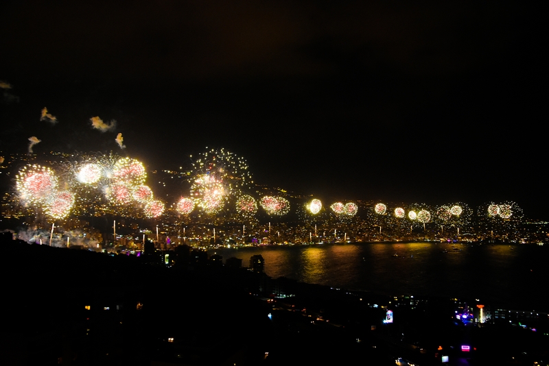 Jounieh Fireworks Show from Burj on Bay Hotel